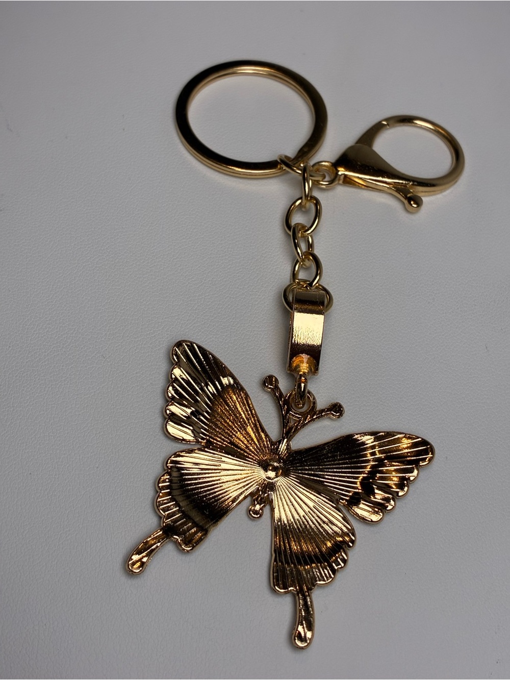 Gold Crystal Butterfly Keychain & Bag Charm - Picture 5 of 5